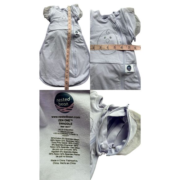 Nested Bean Baby Girl Zen One Classic sleeper In lavender/Lilac Size 0-3 Months - Picture 7 of 7